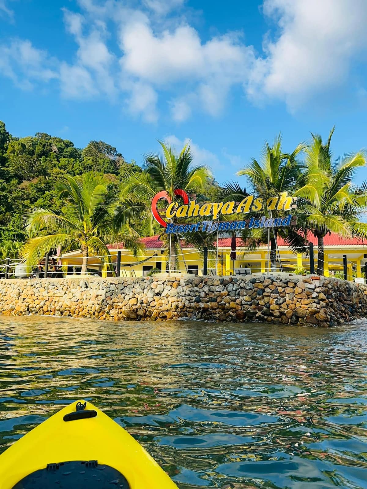 Cahaya Asah Resort from the sea